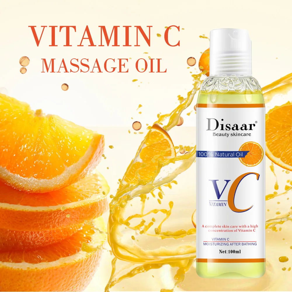 Disaar 100ml Vitamin C Massage Oil Moisturizing Orange Essential Oil Skincare DS51920