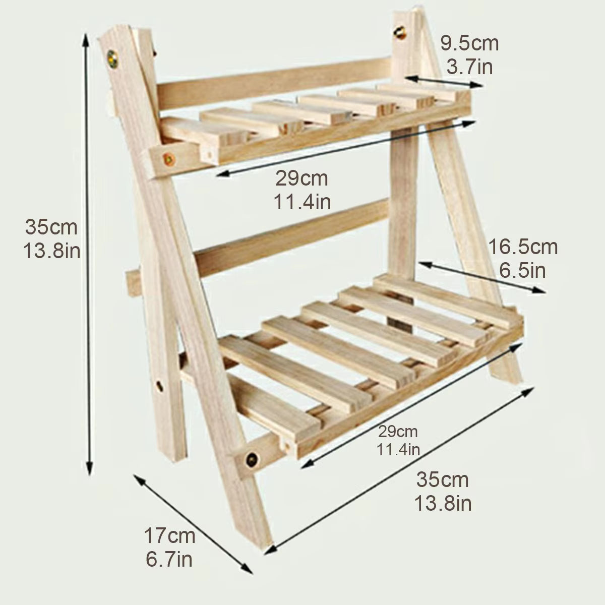 Wooden Desktop Double-Tier Storage Rack