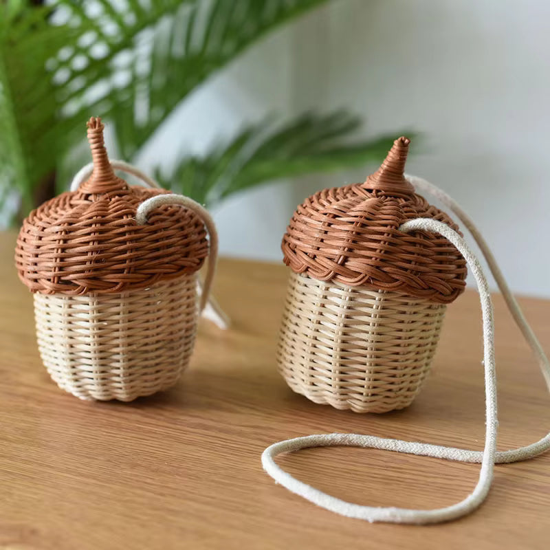 Acorn Bamboo Bucket Bag