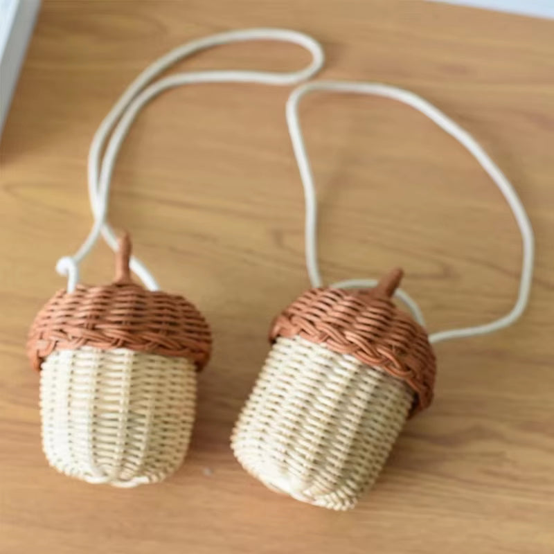Acorn Bamboo Bucket Bag