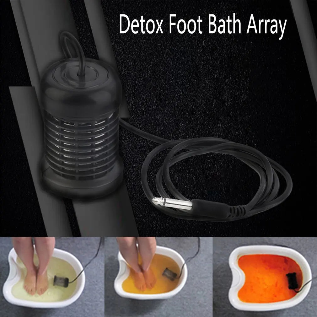 Detox Foot Bath Arrays Round Stainless Steel Array Aqua Spa Foot Massage Relief Tool Ionic Cleanse Ion Remove Pain